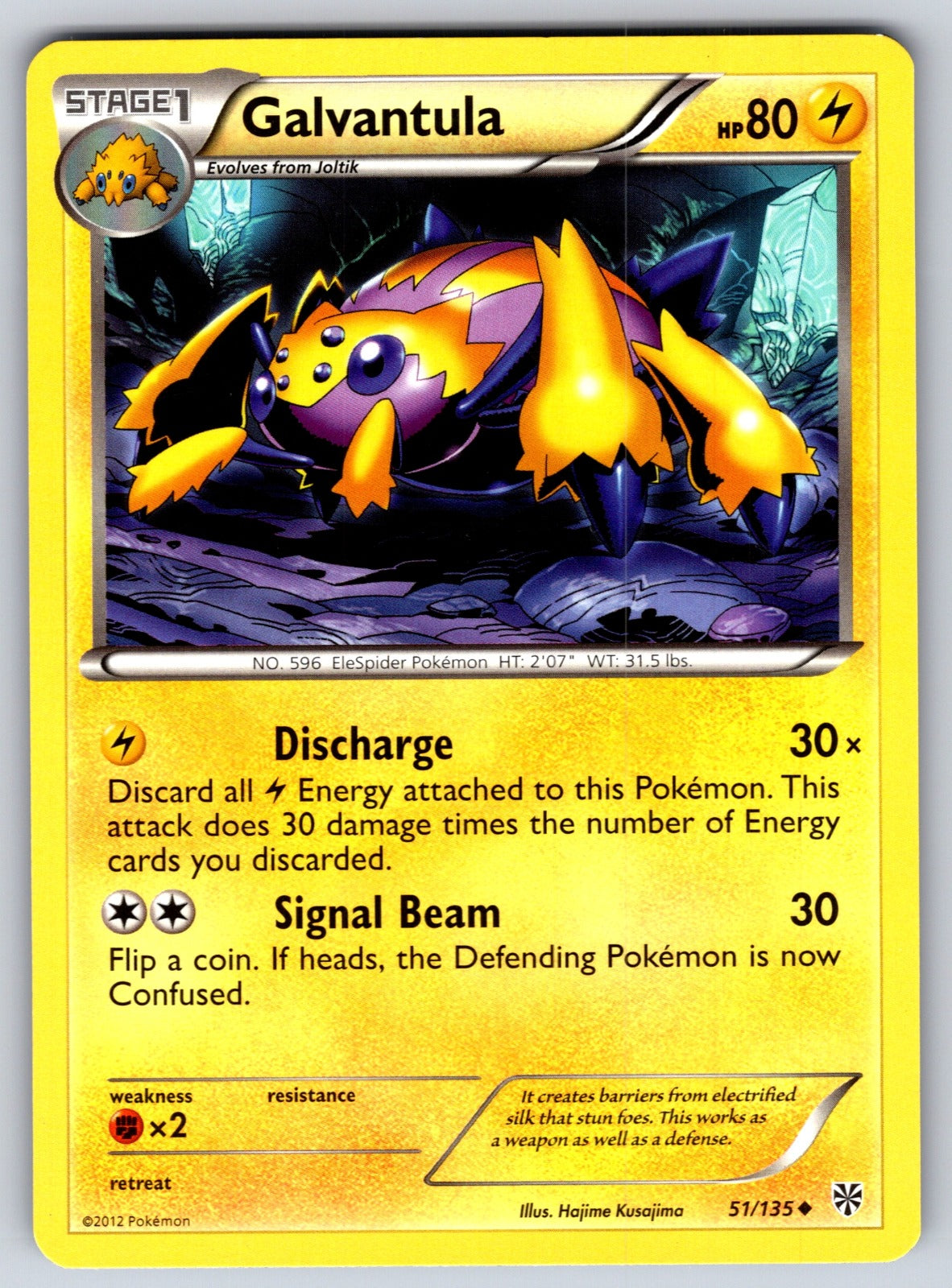 Galvantula Uncommon Plasma Storm 51/135 LP 2013