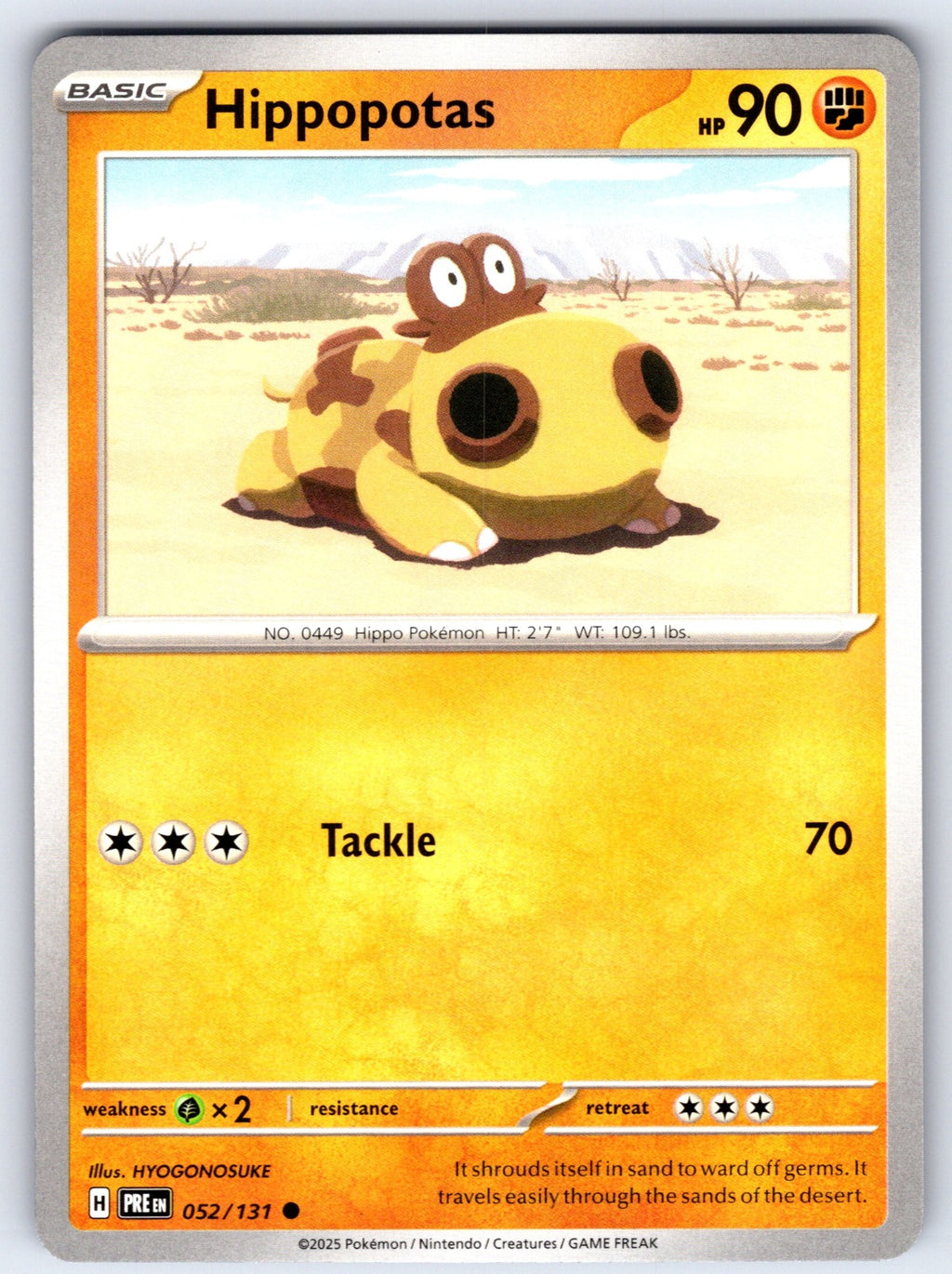 Hippopotas Common SV: Prismatic Evolutions 052/131 NM 2025