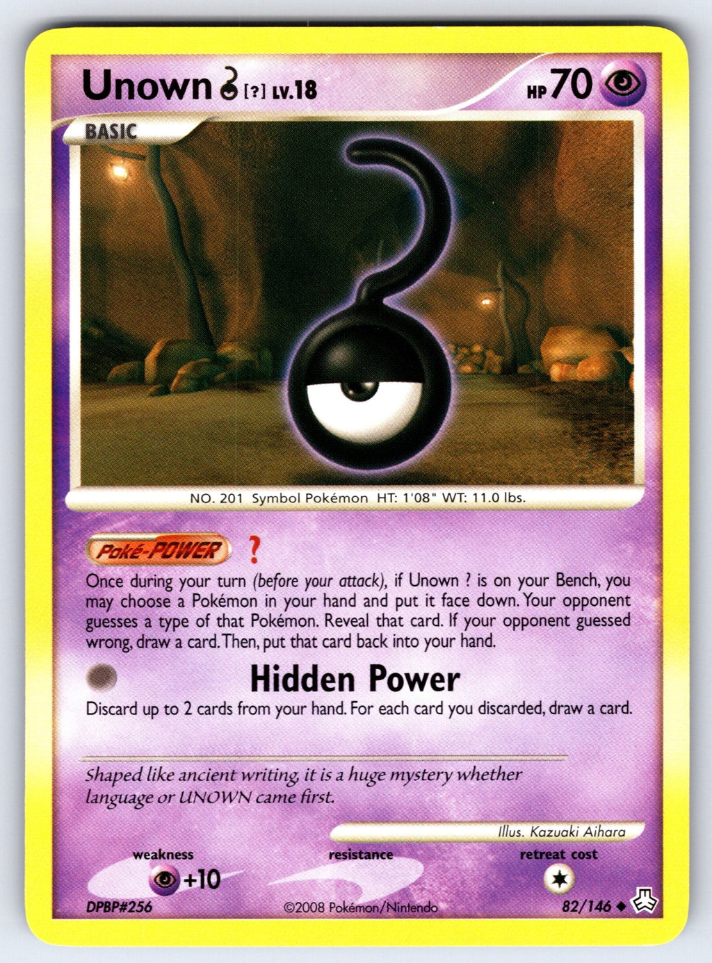 Unown (?) Uncommon Legends Awakened 82/146 LP 2008