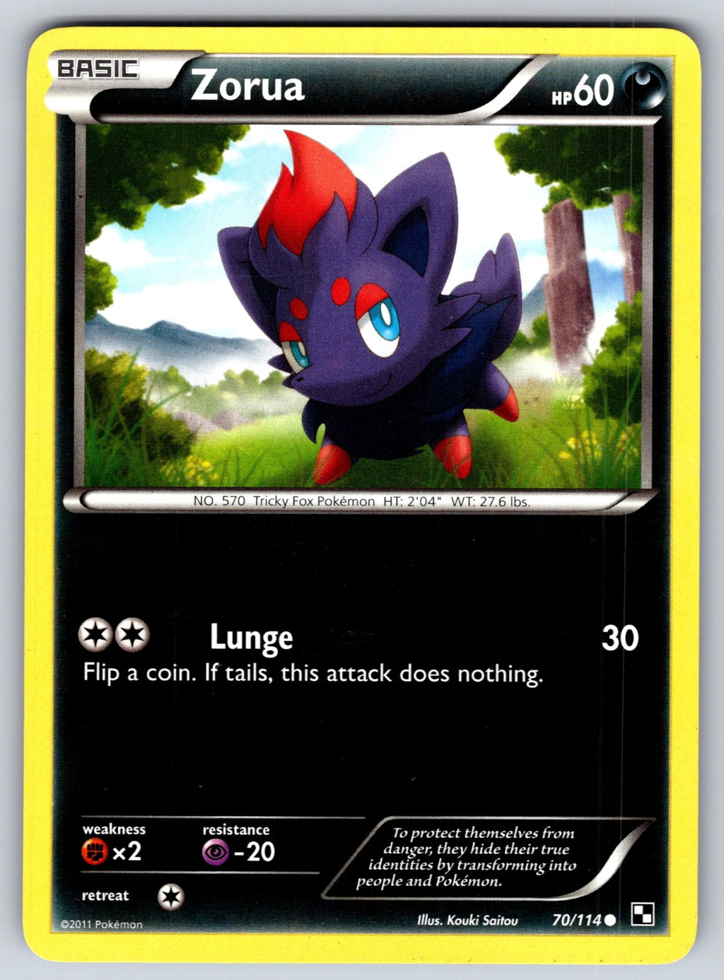 Zorua Common Black and White 70/114 LP 2011