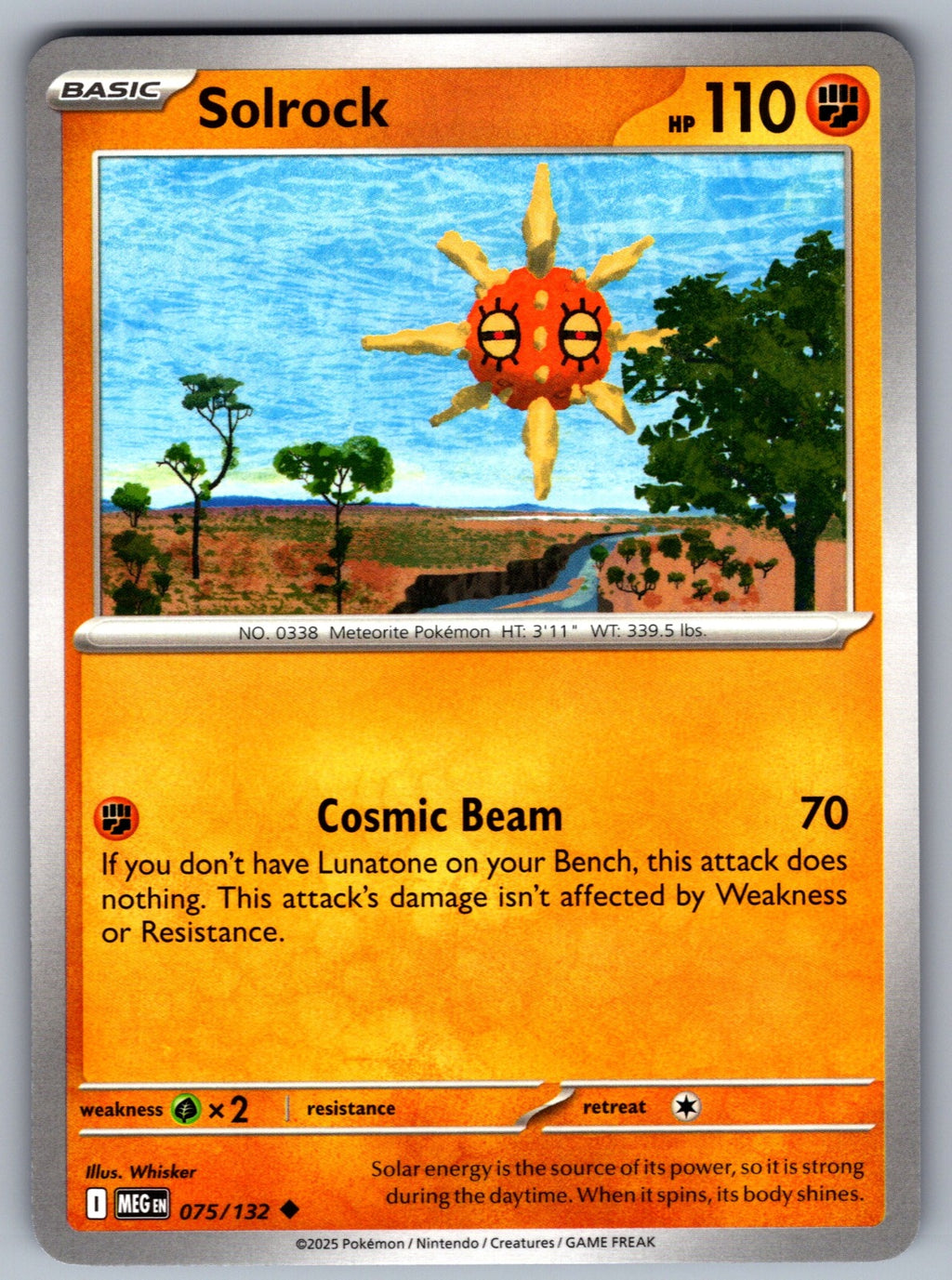 Solrock Uncommon ME01: Mega Evolution 075/132 NM 2025