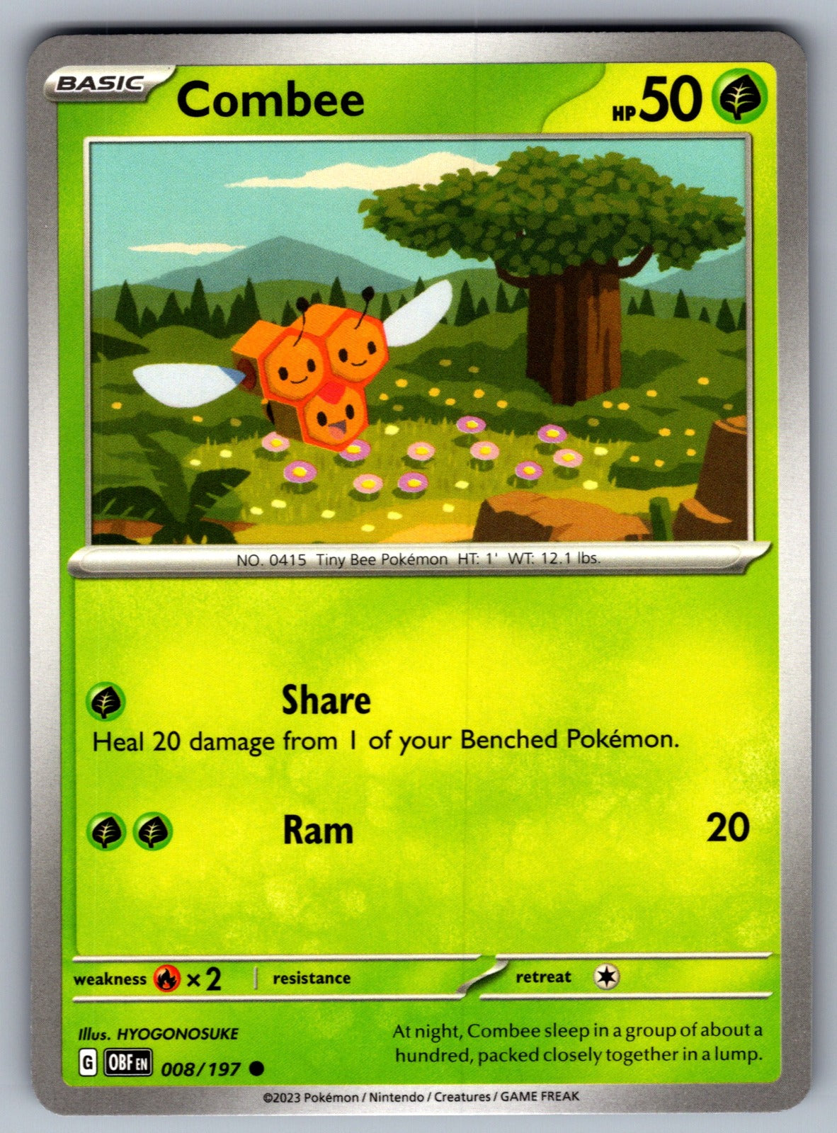 Combee Common SV03: Obsidian Flames 008/197 NM 2023