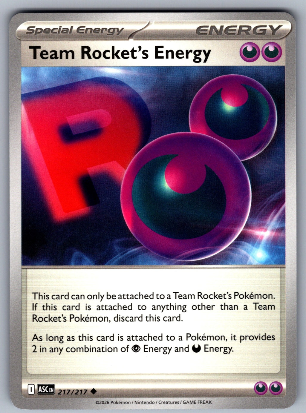 Team Rocket's Energy Uncommon ME: Ascended Heroes 217/217 NM 2026
