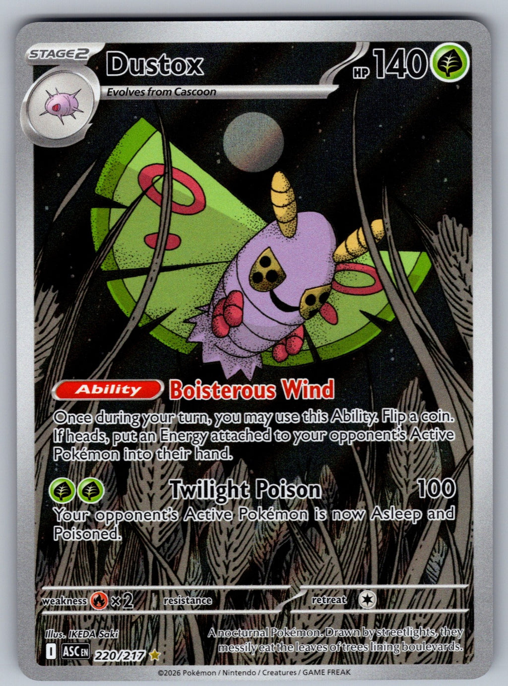 Dustox Holo Illustration Rare ME: Ascended Heroes 220/217 NM 2026