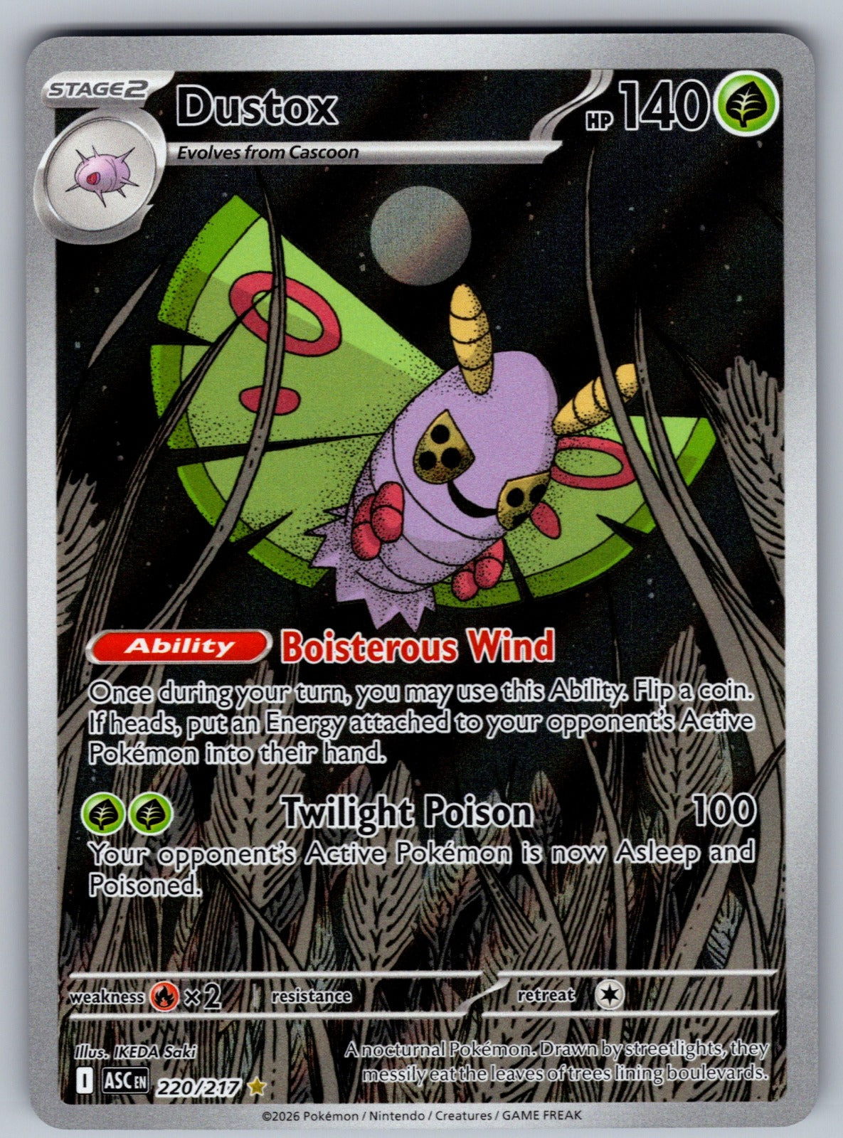 Dustox Holo Illustration Rare ME: Ascended Heroes 220/217 NM 2026