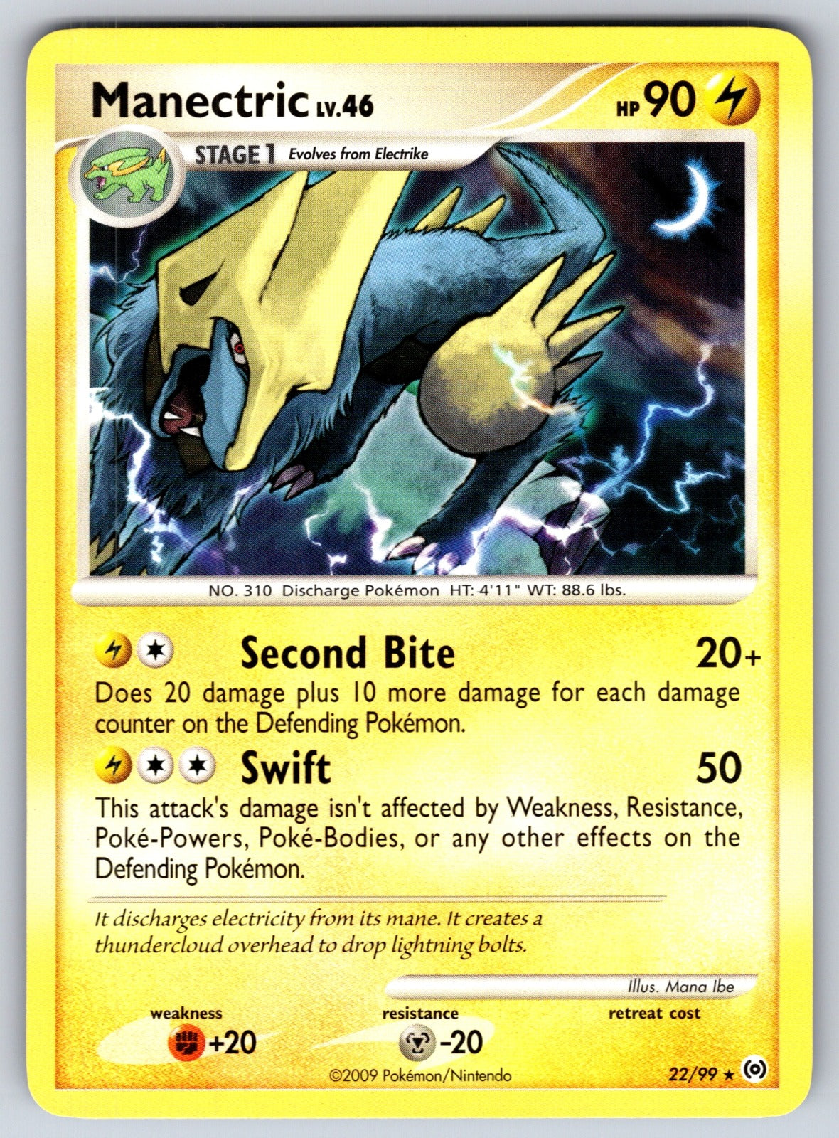 Manectric (22) Rare Arceus 22/99 LP 2009