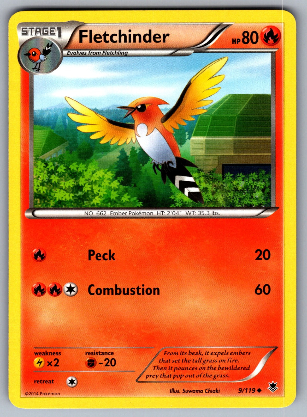 Fletchinder Uncommon XY - Phantom Forces 9/119 LP 2014