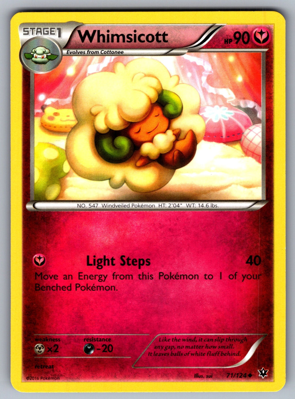Whimsicott Uncommon XY - Fates Collide 71/124 LP 2016