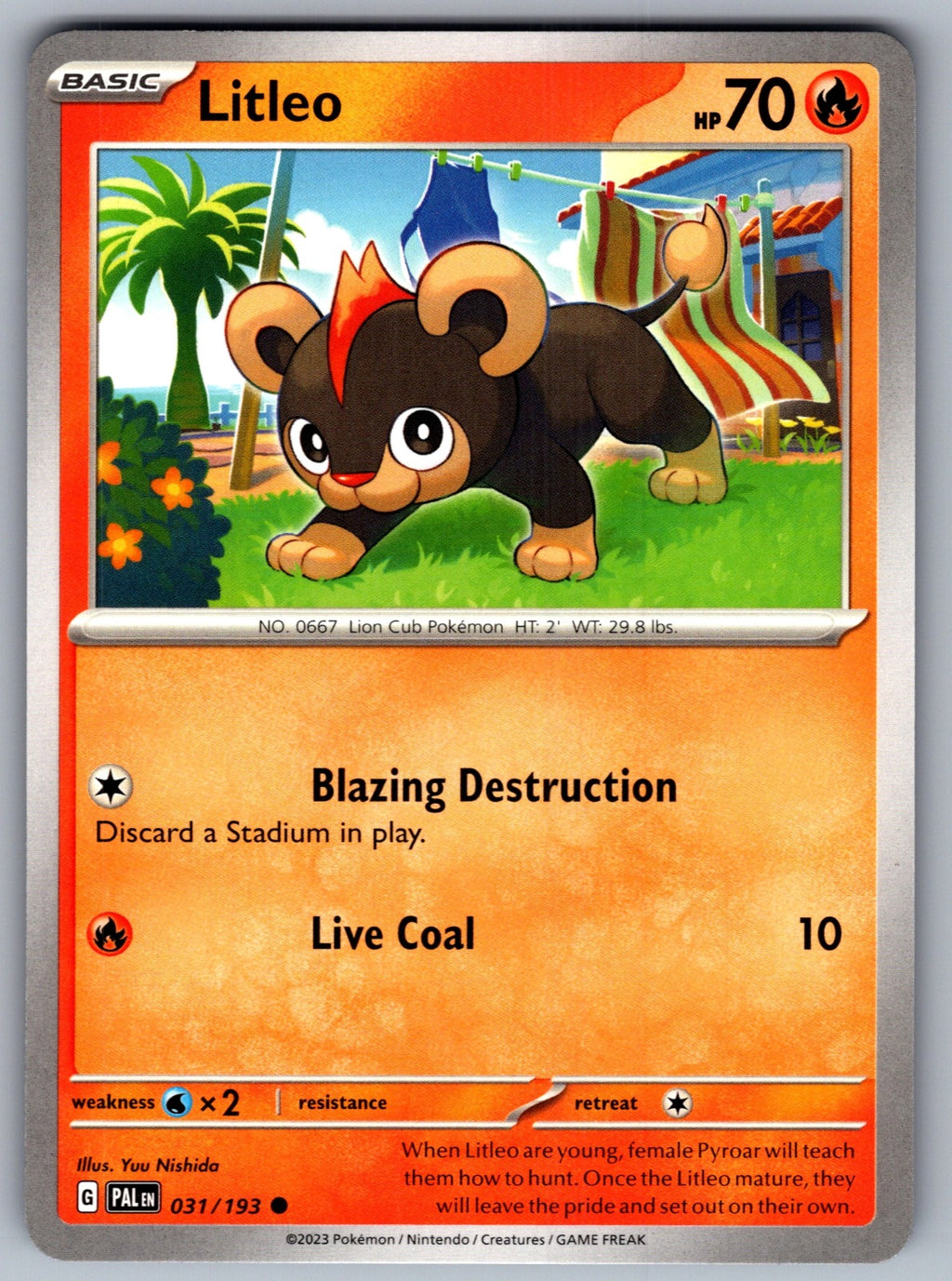 Litleo Common SV02: Paldea Evolved 031/193 NM 2023