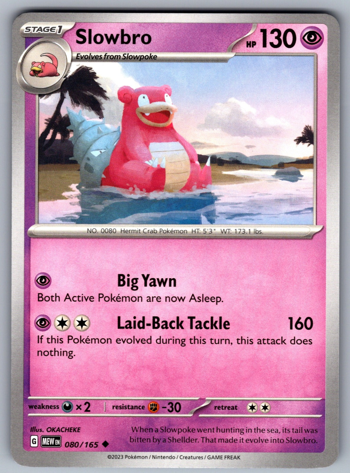 Slowbro Uncommon SV: Scarlet & Violet 151 080/165 NM 2023