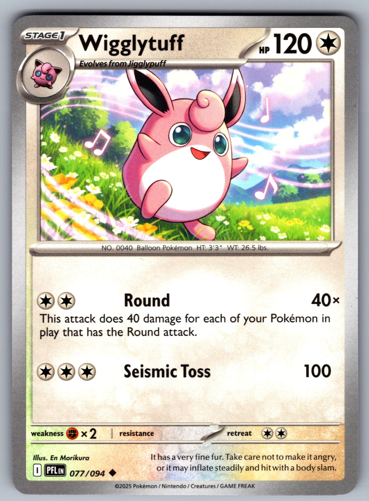 Wigglytuff Uncommon ME02: Phantasmal Flames 077/094 NM 2025