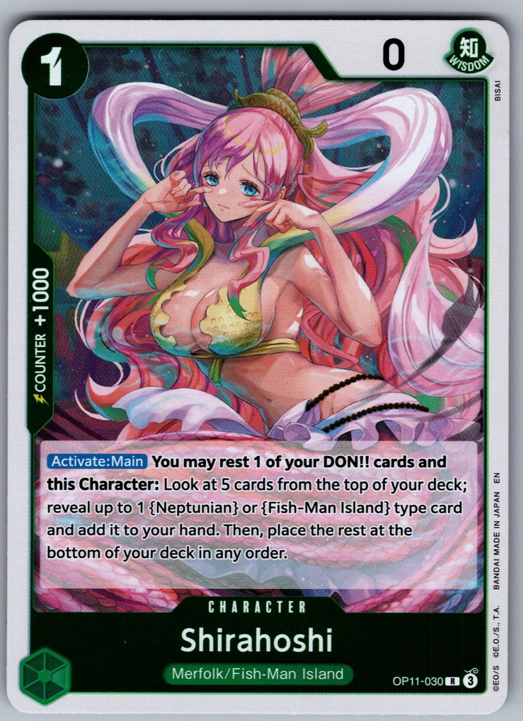 Shirahoshi (030) Foil R A Fist of Divine Speed OP11-030 NM 2025