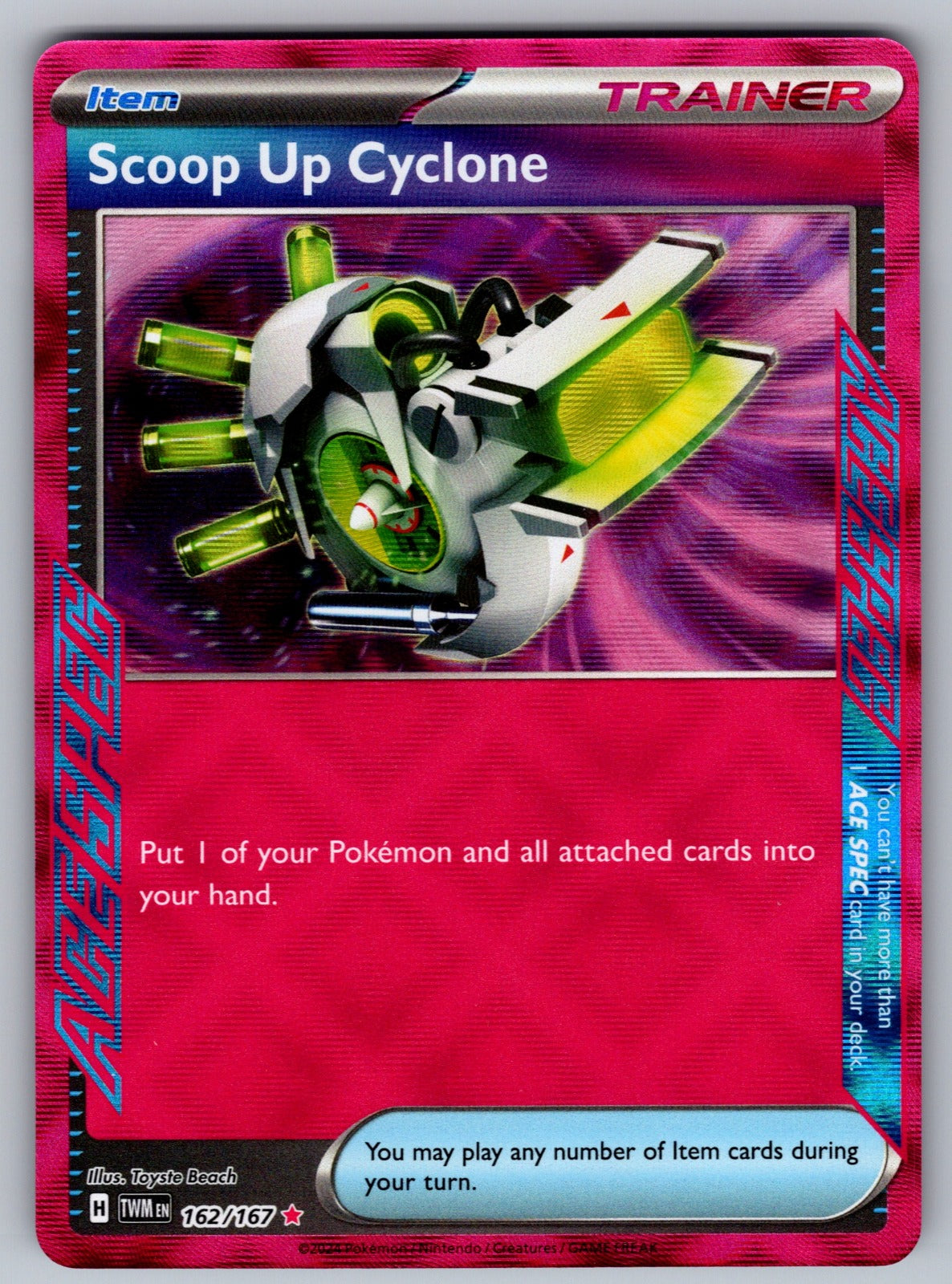 Scoop Up Cyclone Holo ACE SPEC Rare SV06: Twilight Masquerade 162/167 NM 2024