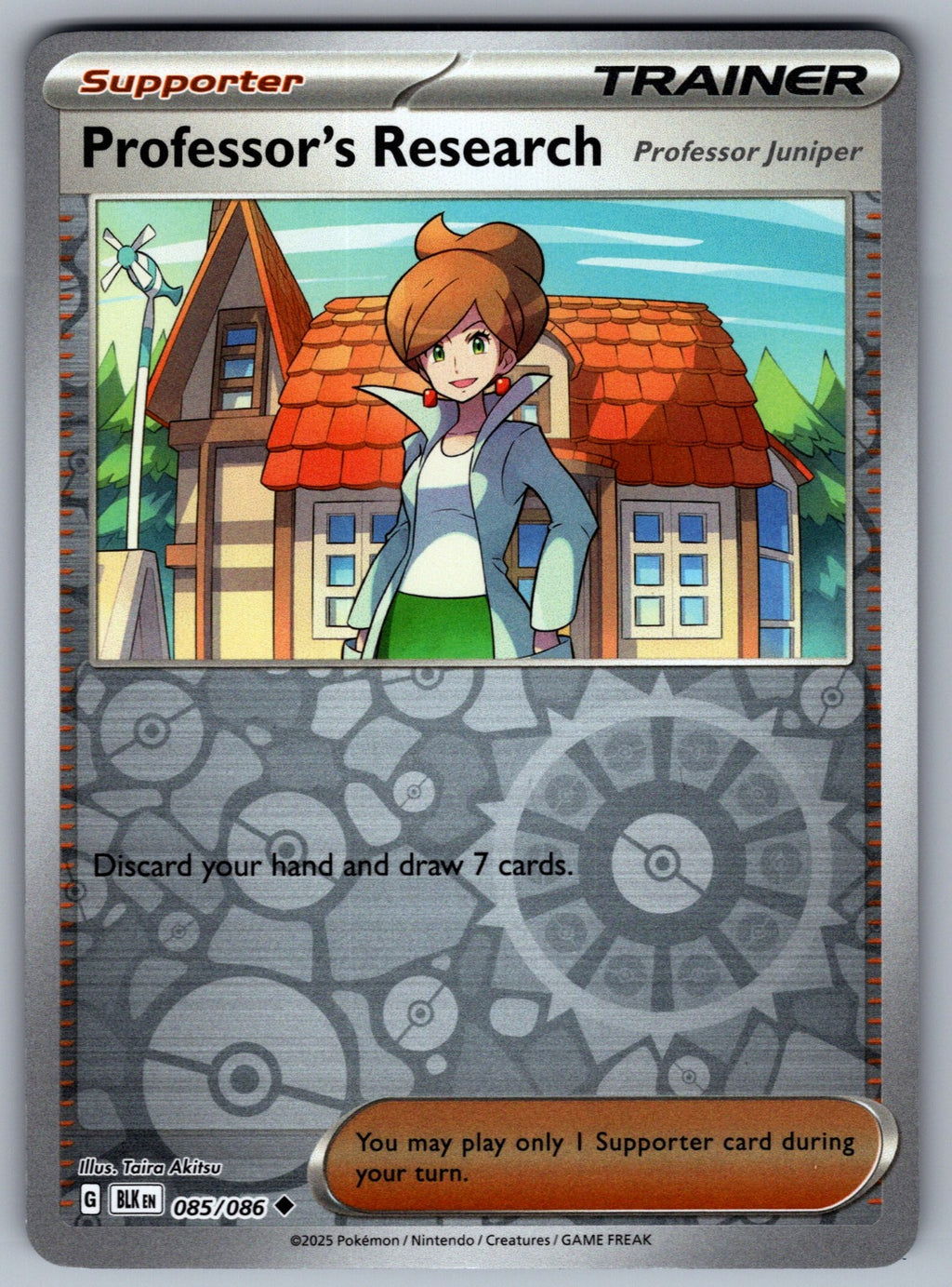Professor's Research Reverse Holo Uncommon SV: Black Bolt 085/086 NM 2025
