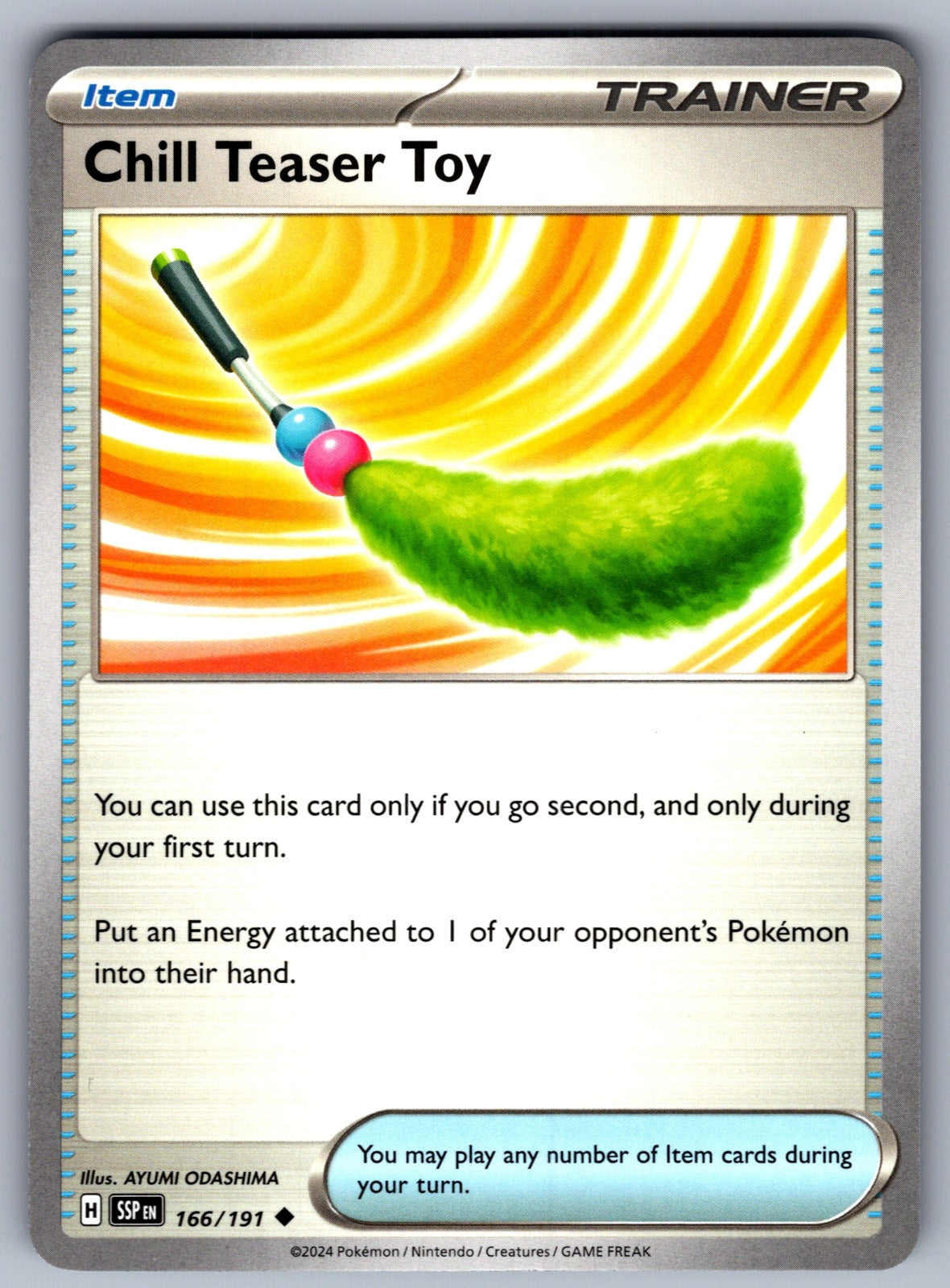 Chill Teaser Toy Uncommon SV08: Surging Sparks 166/191 NM 2024