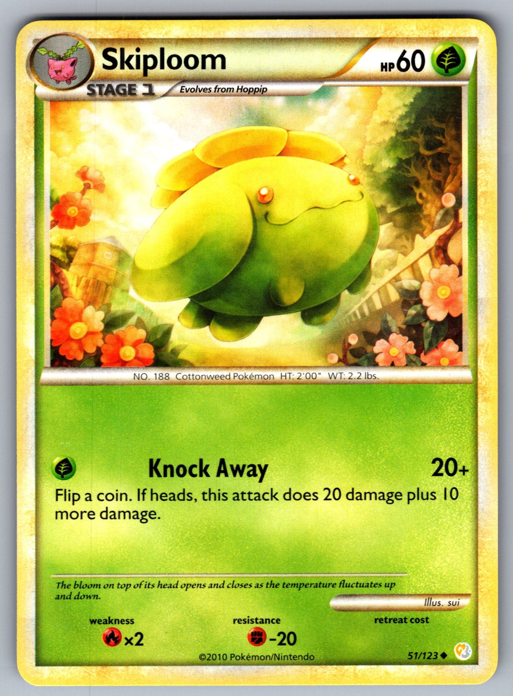 Skiploom Uncommon HeartGold SoulSilver 51/123 LP 2010