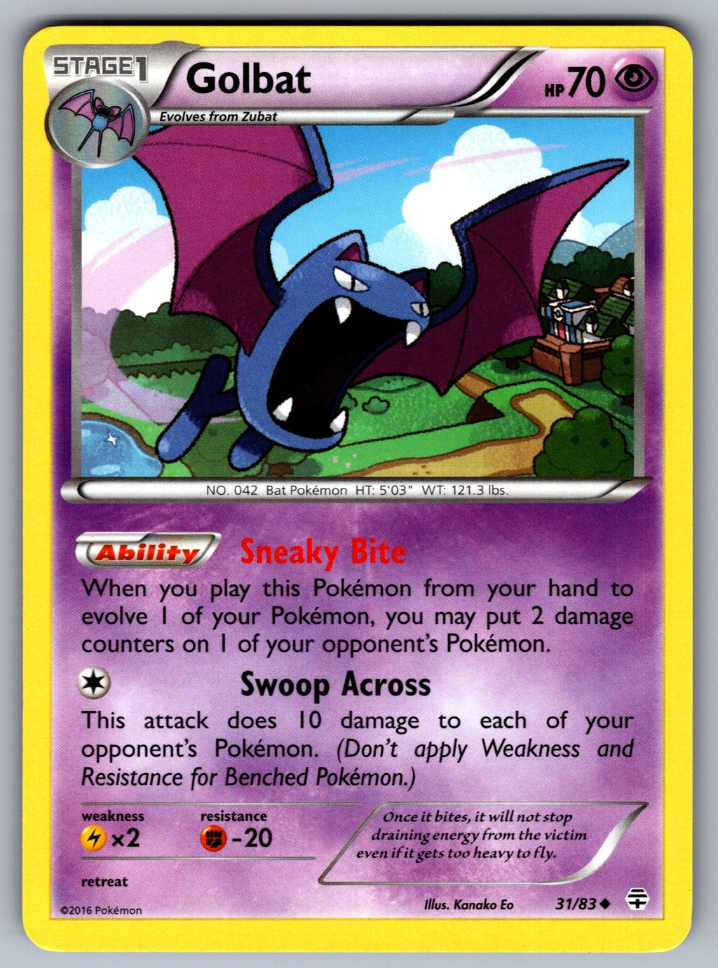 Golbat Uncommon Generations 31/83 LP 2016