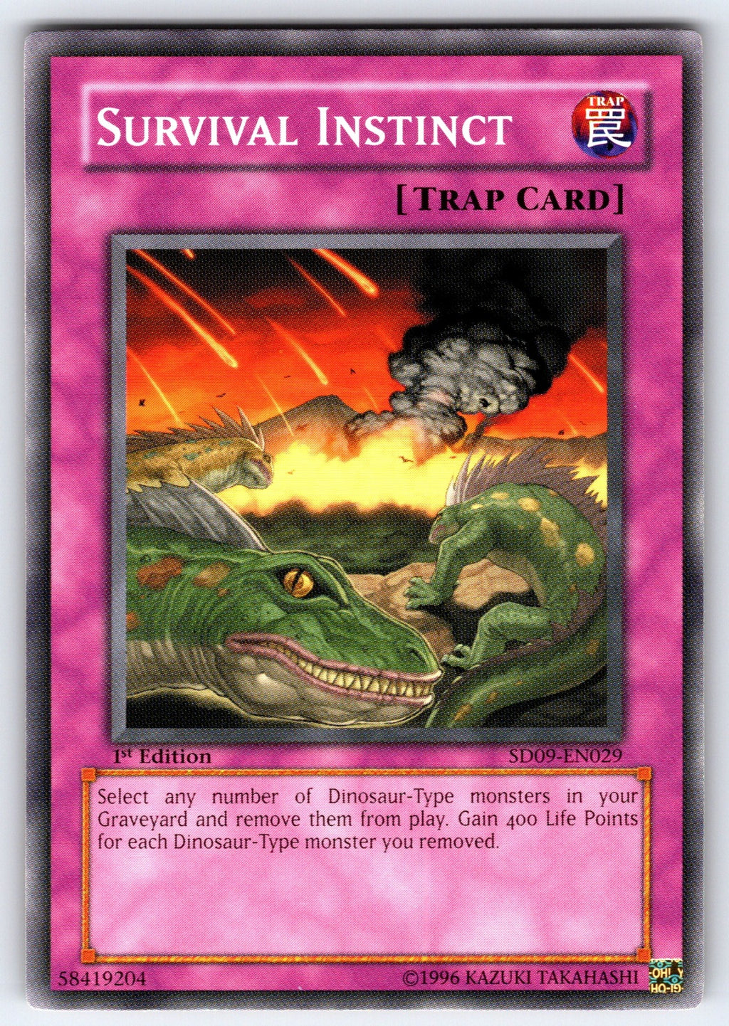Survival Instinct 1st Edition Common Speed Duel GX: Midterm Destruction SGX4-ENC