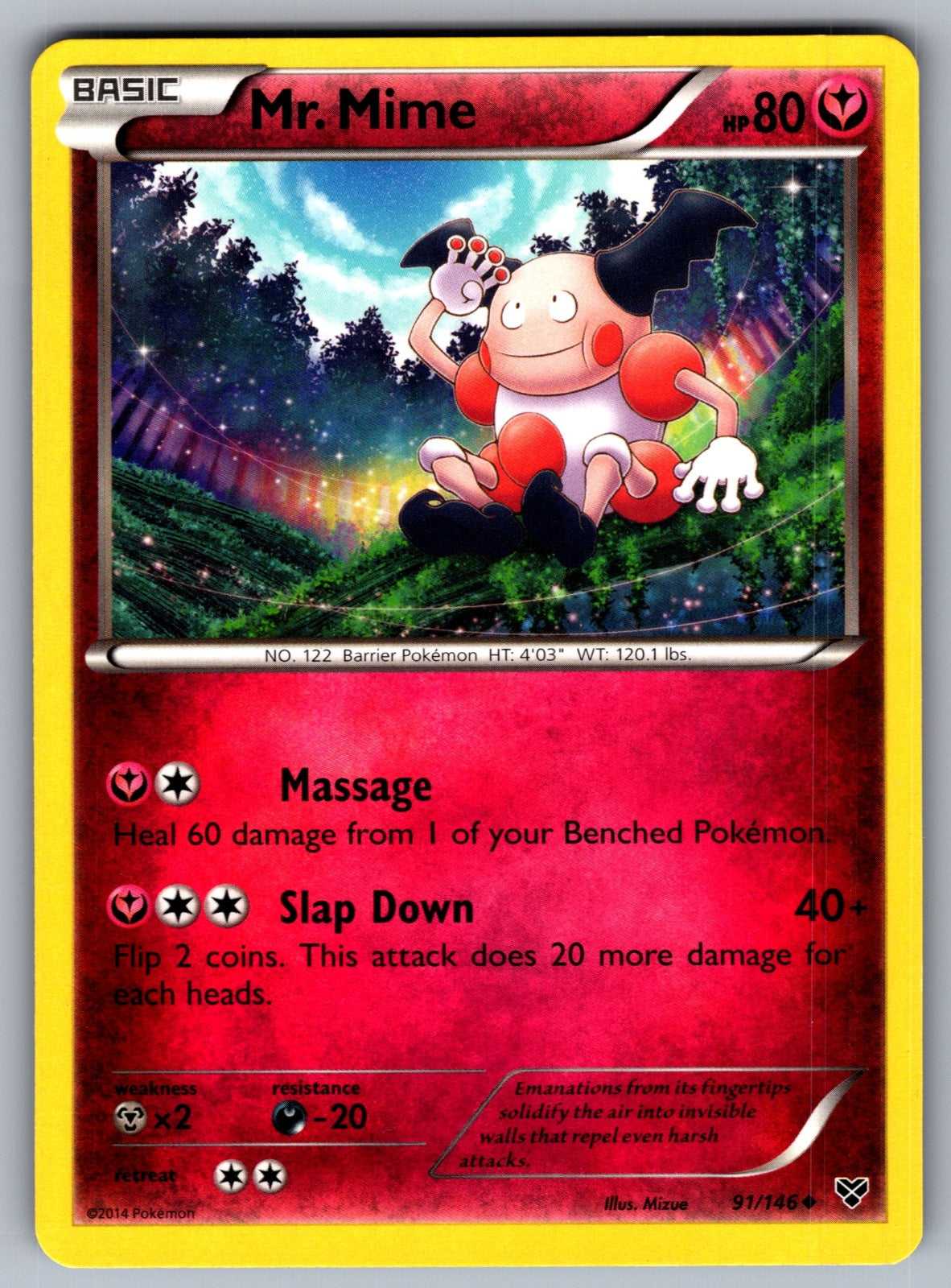 Mr. Mime Uncommon XY Base Set 91/146 LP 2014