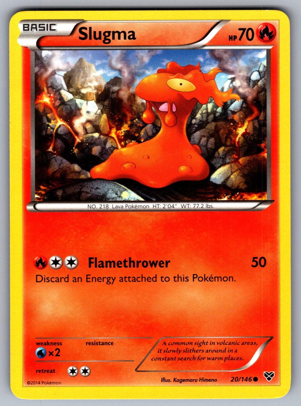 Slugma Common XY Base Set 20/146 LP 2014