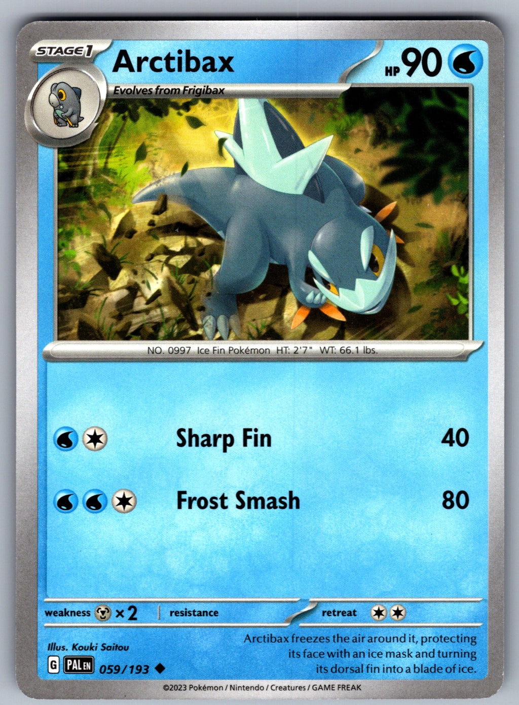 Arctibax Uncommon SV02: Paldea Evolved 059/193 NM 2023