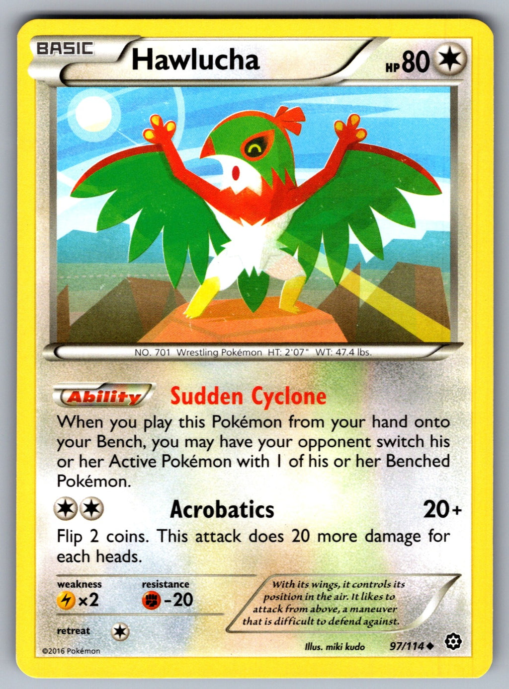 Hawlucha Uncommon XY - Steam Siege 97/114 LP 2016