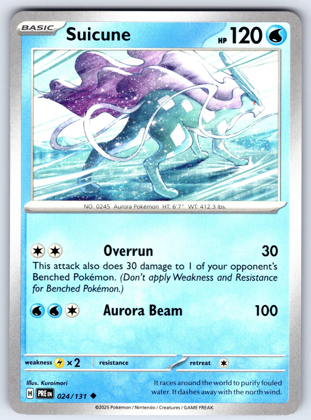 Suicune Uncommon SV: Prismatic Evolutions 024/131 NM 2025