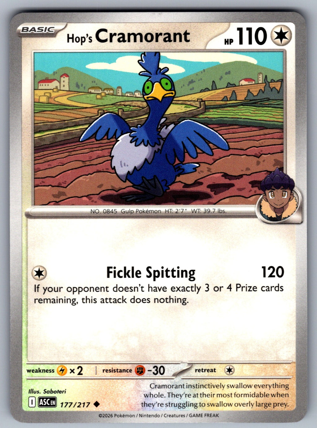 Hop's Cramorant Uncommon ME: Ascended Heroes 177/217 NM 2026