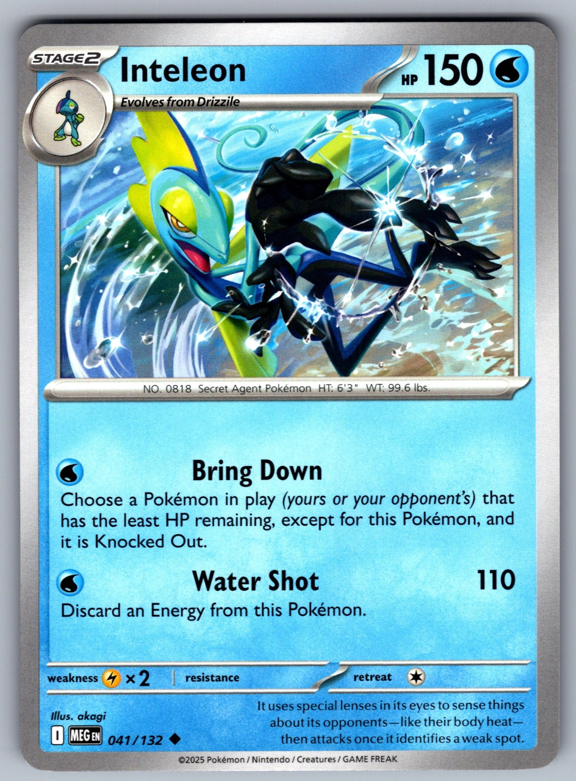 Inteleon Uncommon ME01: Mega Evolution 041/132 NM 2025