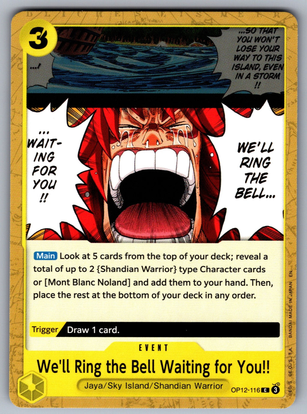 We'll Ring the Bell Waiting for You!! C Legacy of the Master OP12-116 NM 2025