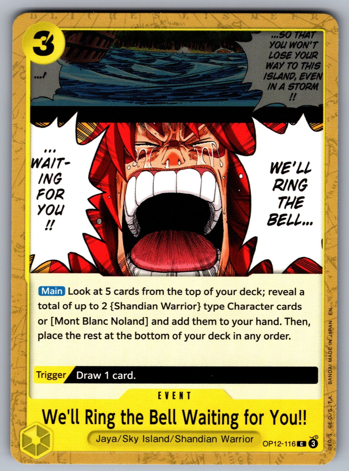 We'll Ring the Bell Waiting for You!! C Legacy of the Master OP12-116 NM 2025