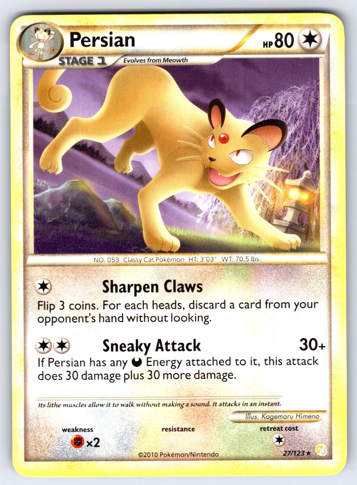 Persian Rare HeartGold SoulSilver 27/123 LP 2010