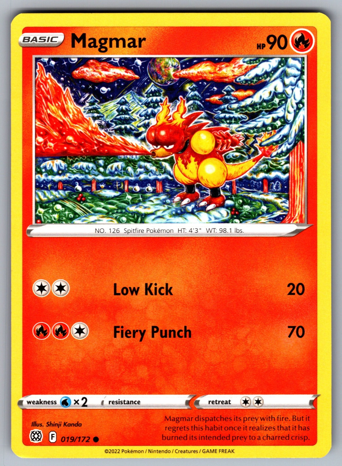 Magmar Common SWSH09: Brilliant Stars 019/172 NM 2022