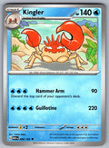 Kingler Uncommon SV: Scarlet & Violet 151 099/165 NM 2023
