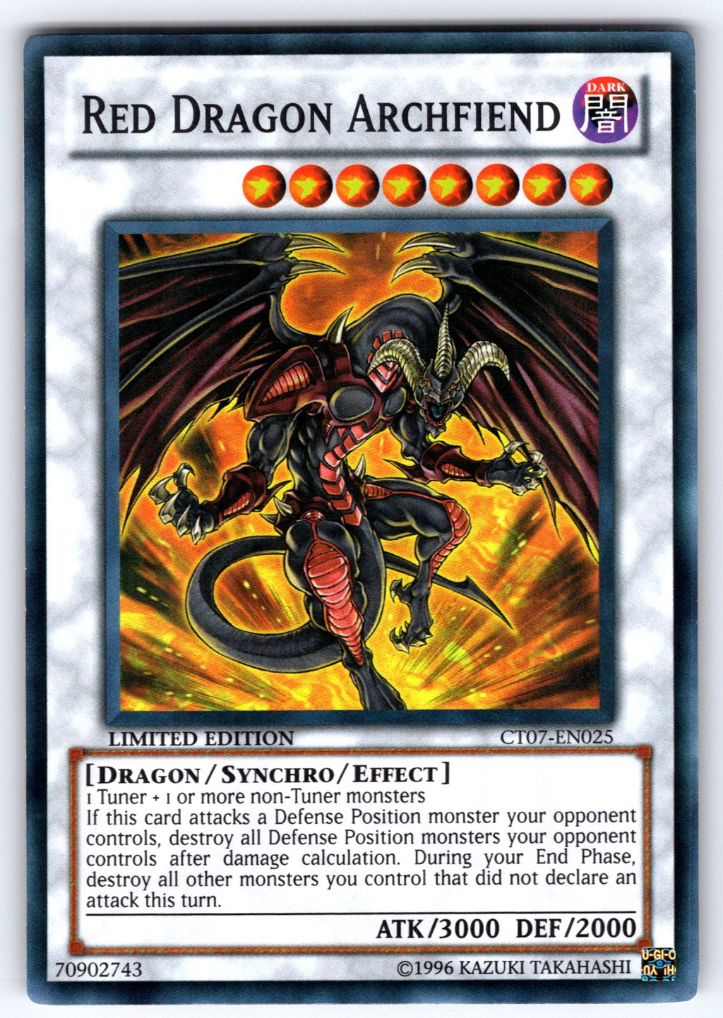Red Dragon Archfiend Limited Super Rare 2010 Collectors Tins CT07-EN025 NM 2010