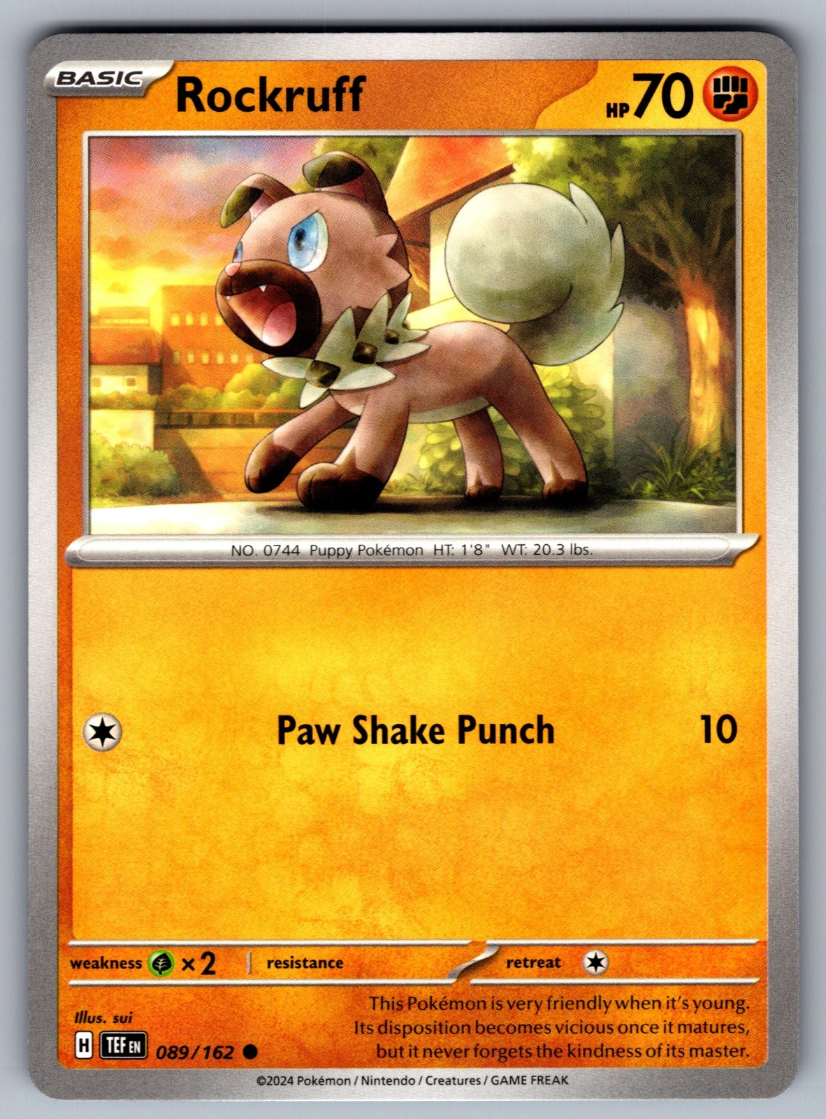 Rockruff Common SV05: Temporal Forces 089/162 NM 2024