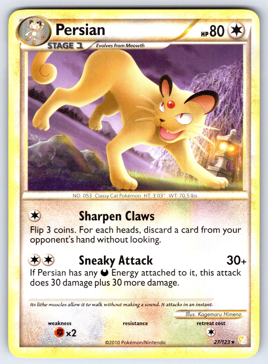 Persian Rare HeartGold SoulSilver 27/123 LP 2010