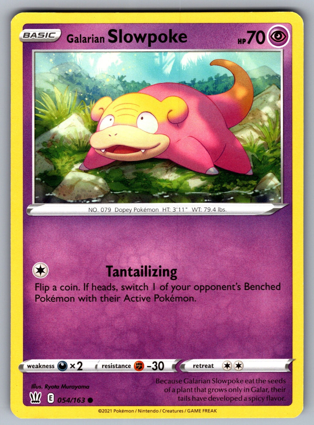 Galarian Slowpoke Common SWSH05: Battle Styles 054/163 NM 2021