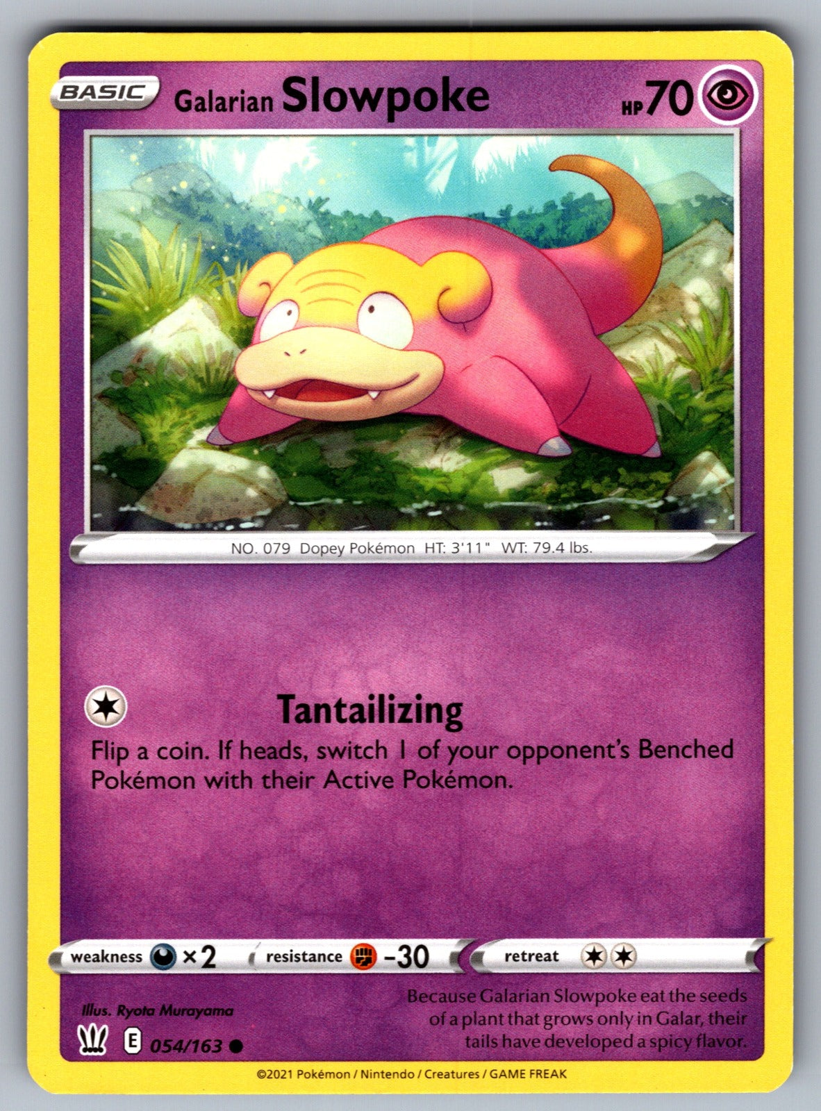 Galarian Slowpoke Common SWSH05: Battle Styles 054/163 NM 2021