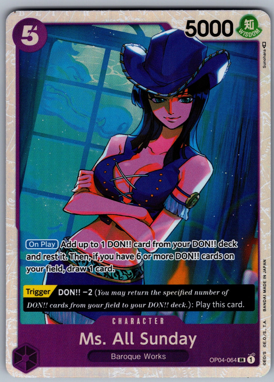 Ms. All Sunday Foil SR Kingdoms of Intrigue OP04-064 NM 2023