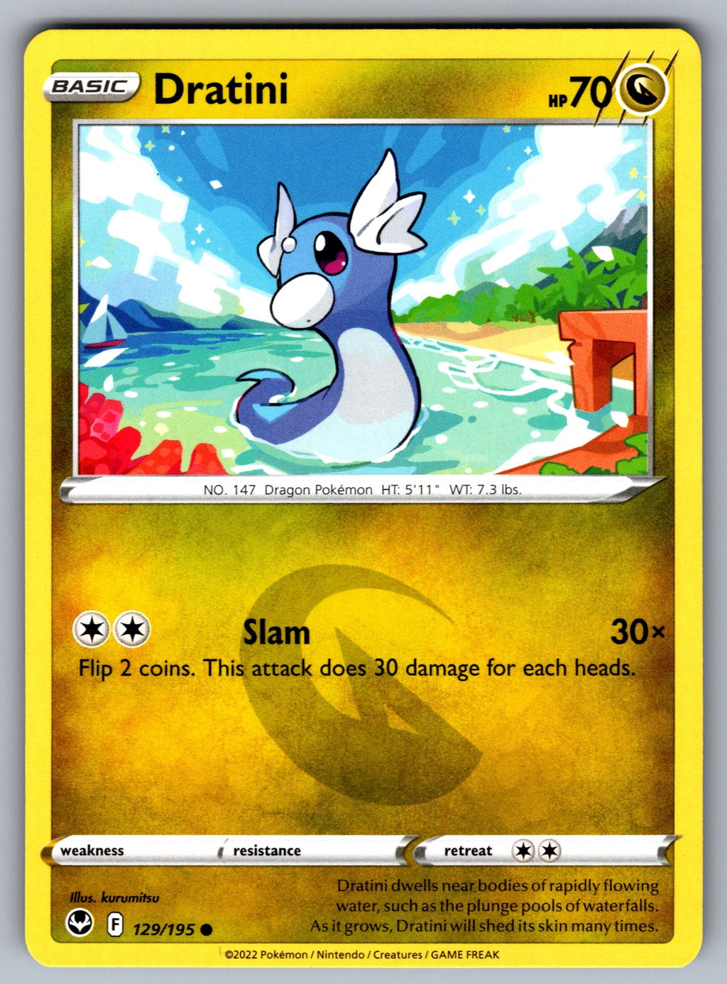 Dratini Common SWSH12: Silver Tempest 129/195 NM 2022