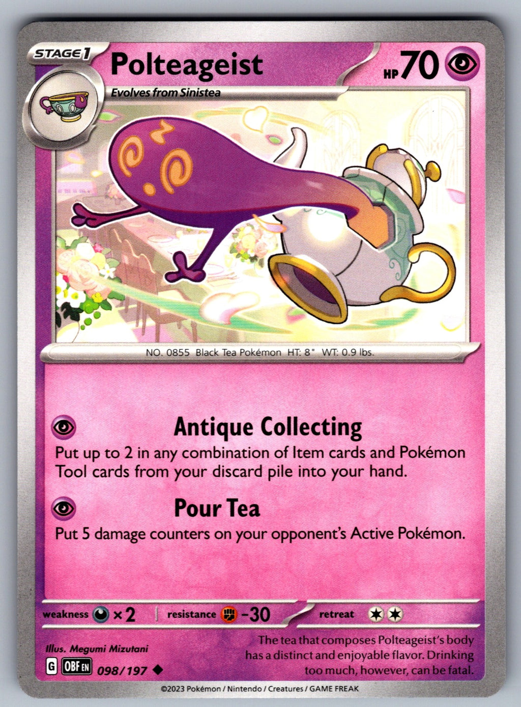 Polteageist Uncommon SV03: Obsidian Flames 098/197 NM 2023
