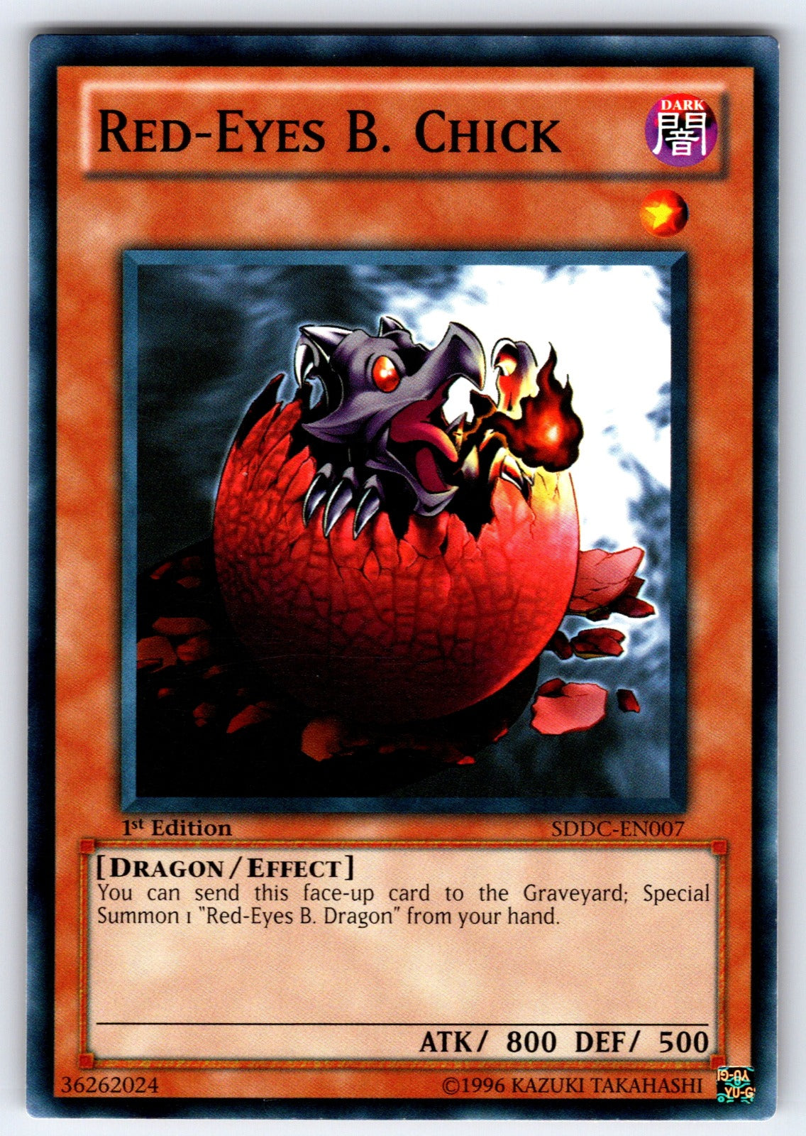 Red-Eyes B. Chick 1st Edition Common Structure Deck: Dragons Collide SDDC-EN007 
