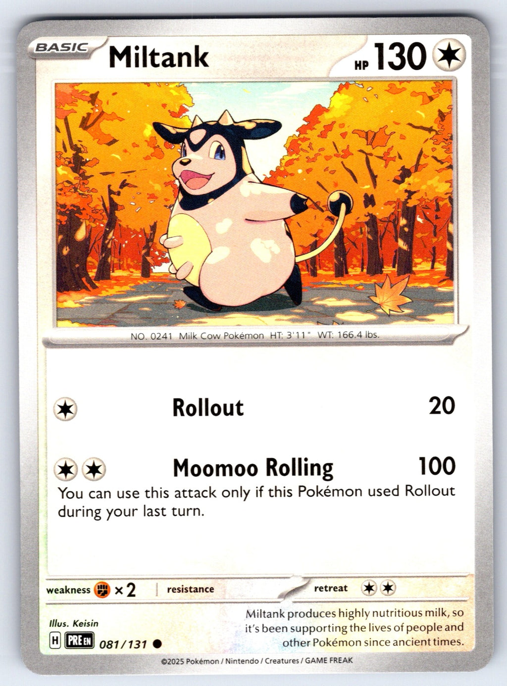 Miltank Common SV: Prismatic Evolutions 081/131 NM 2025