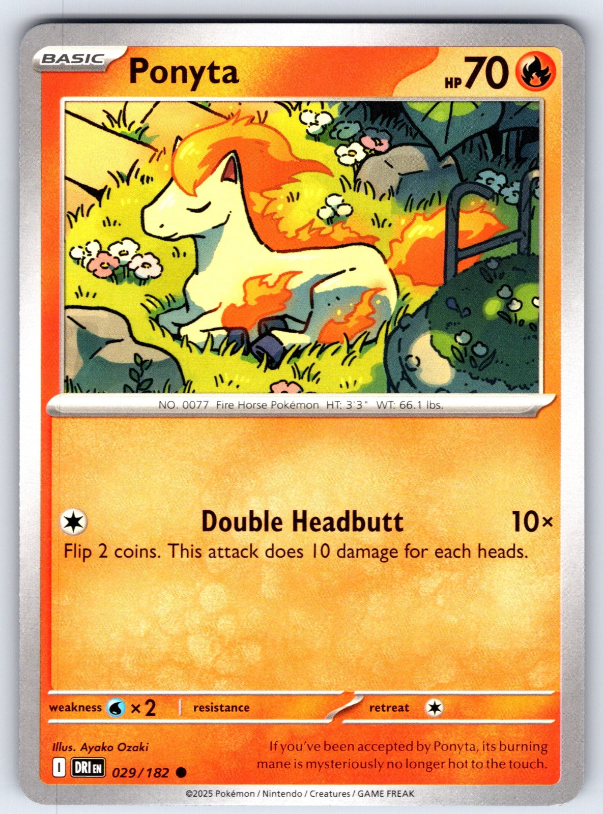 Ponyta Common SV10: Destined Rivals 029/182 NM 2025