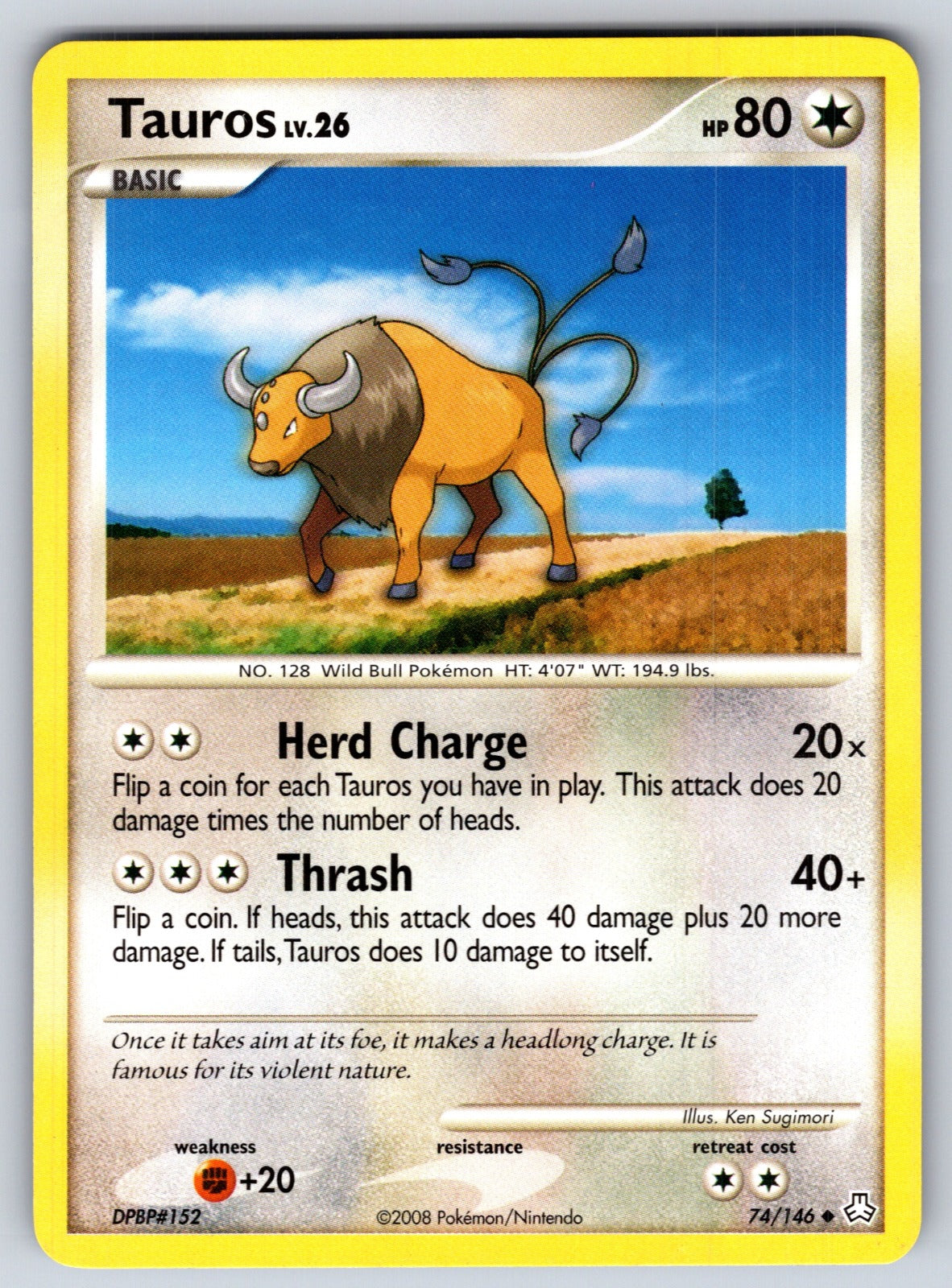 Tauros Uncommon Legends Awakened 74/146 LP 2008