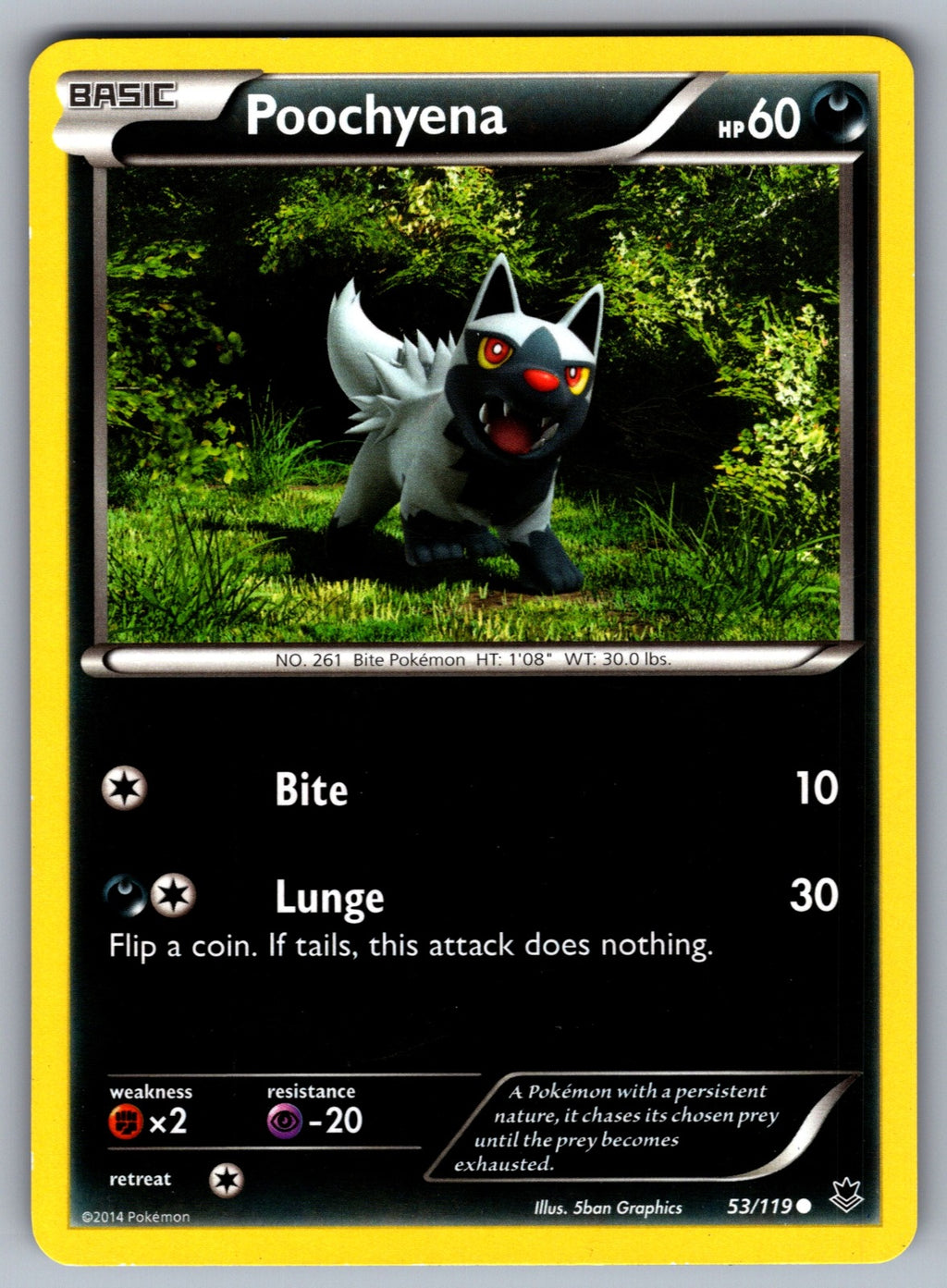 Poochyena Common XY - Phantom Forces 53/119 LP 2014
