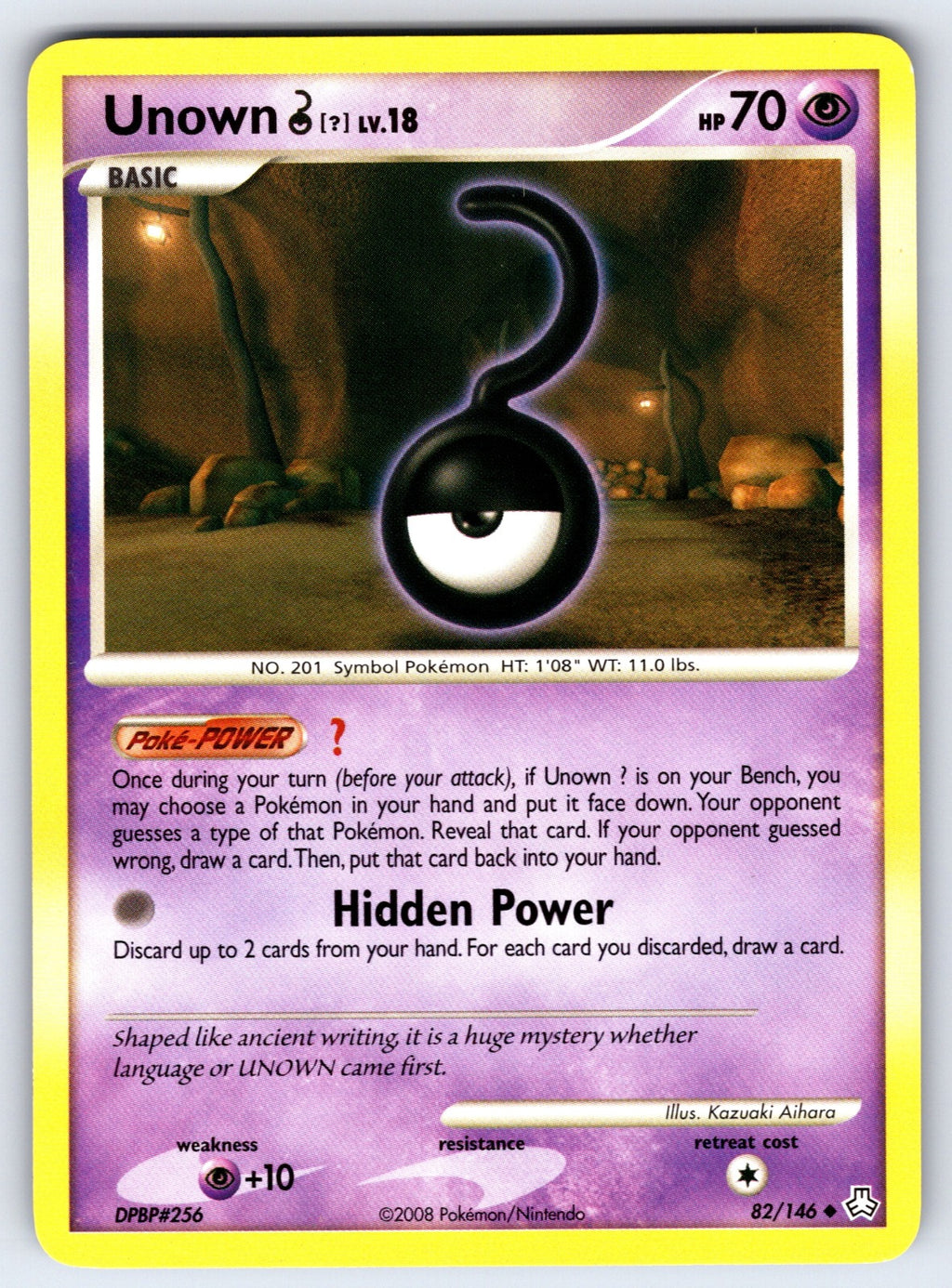 Unown (?) Uncommon Legends Awakened 82/146 LP 2008