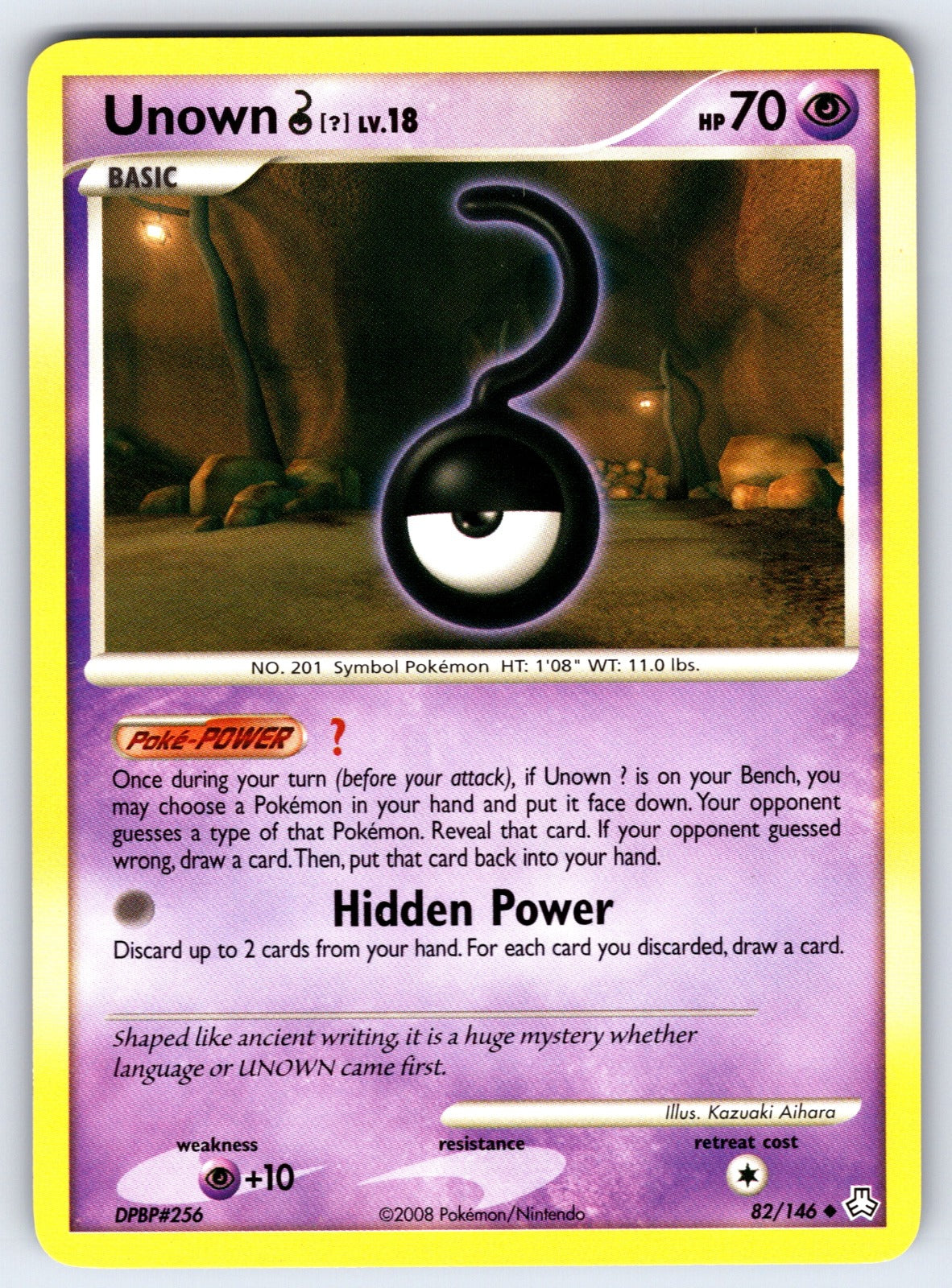 Unown (?) Uncommon Legends Awakened 82/146 LP 2008