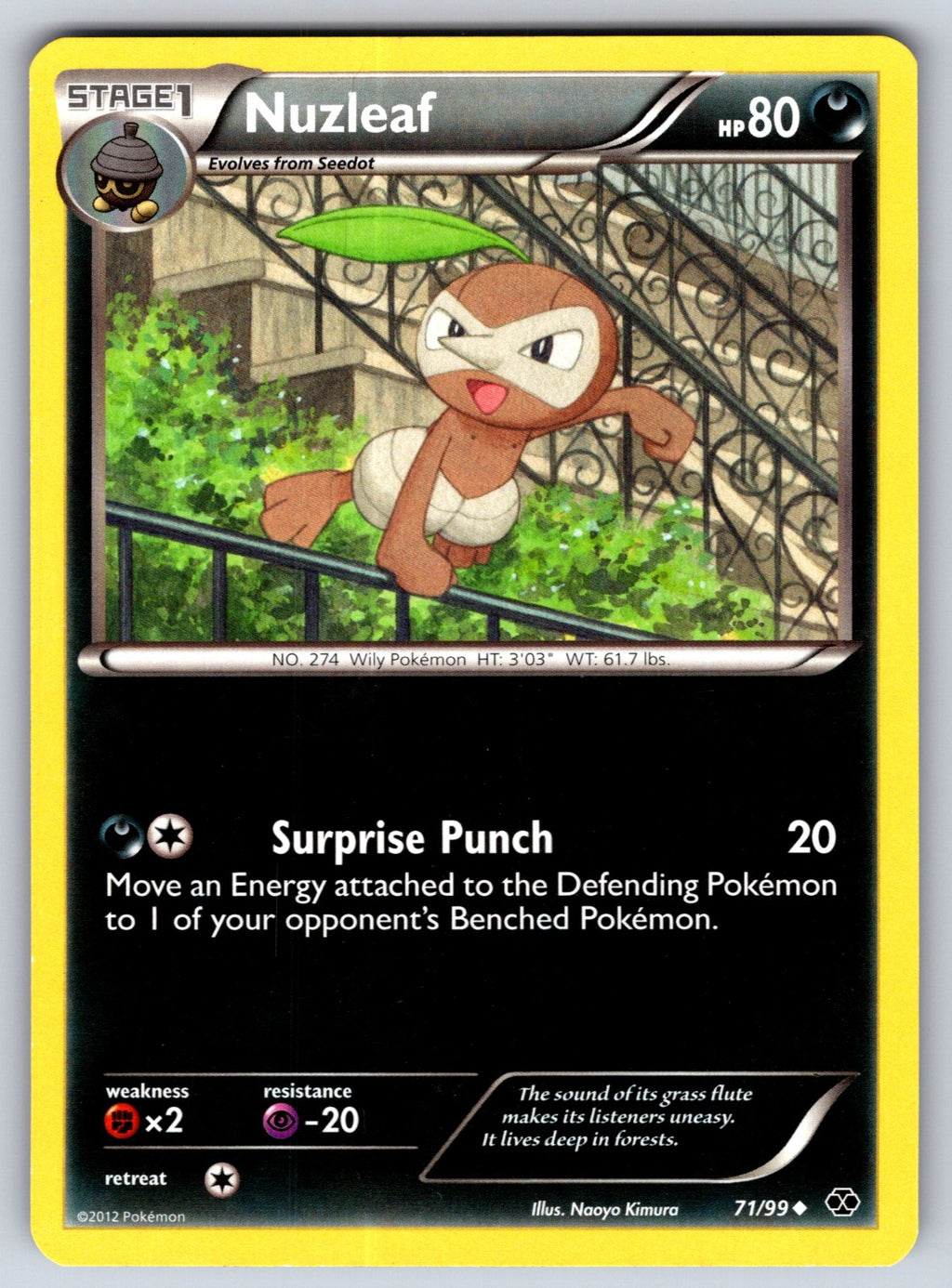 Nuzleaf Uncommon Next Destinies 71/99 LP 2012